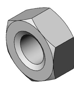 Hexagonal nut M10x1,5 SST